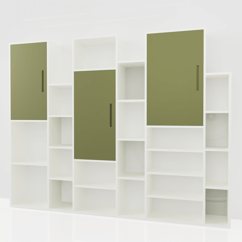 meuble blanc et vert design