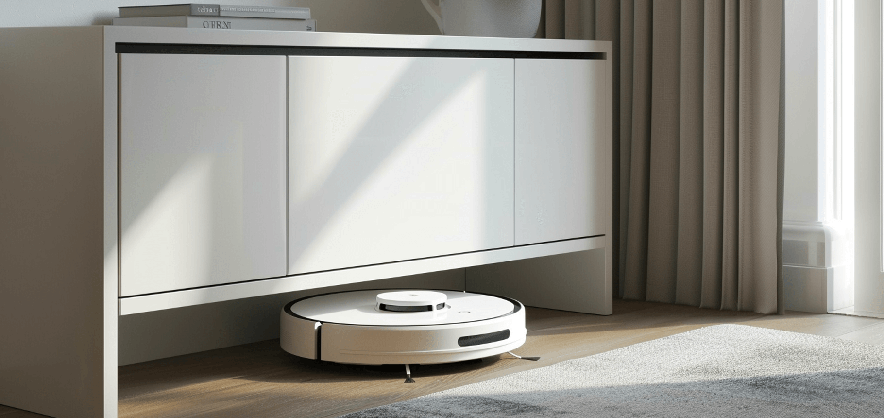 meuble avec rangement aspirateur robot