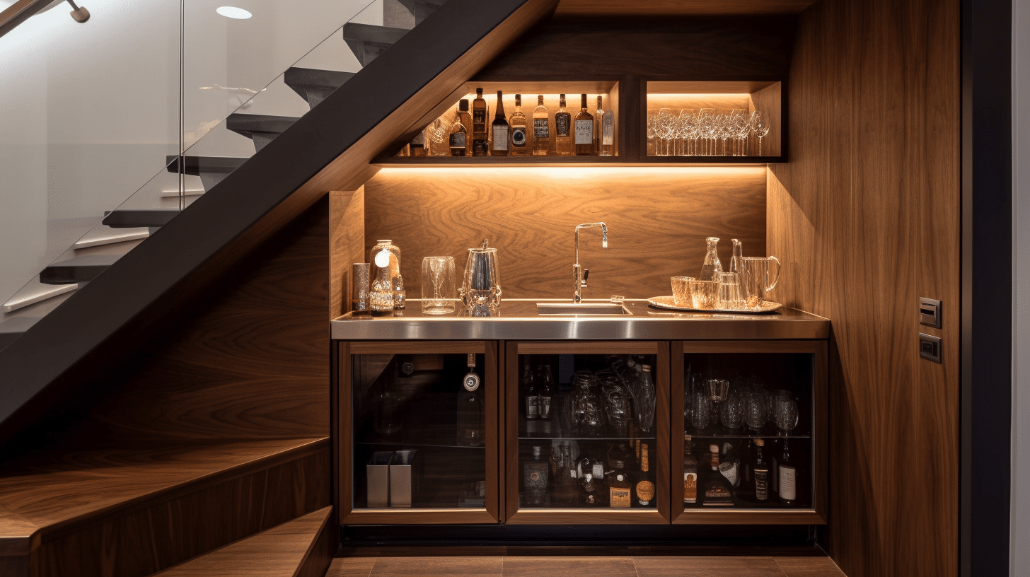 mini bar sous escalier 1