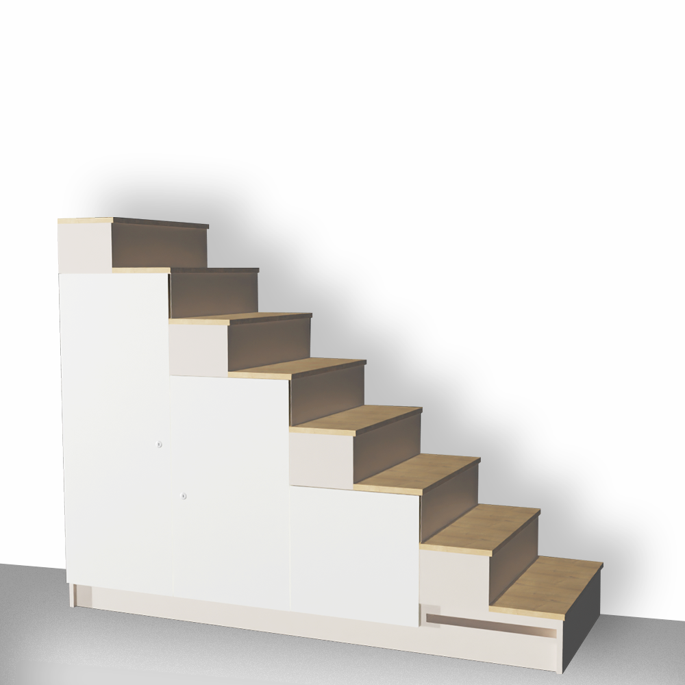 meuble escalier blanc