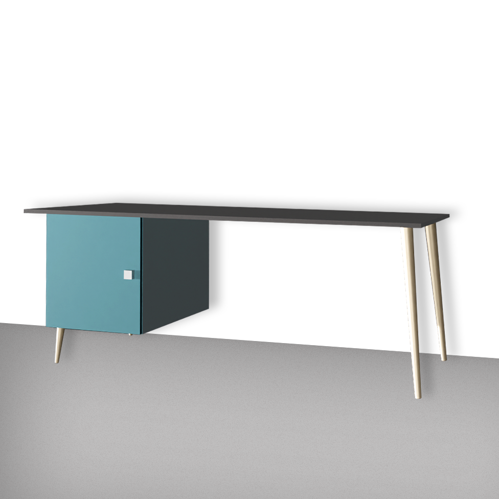 bureau bleu clair