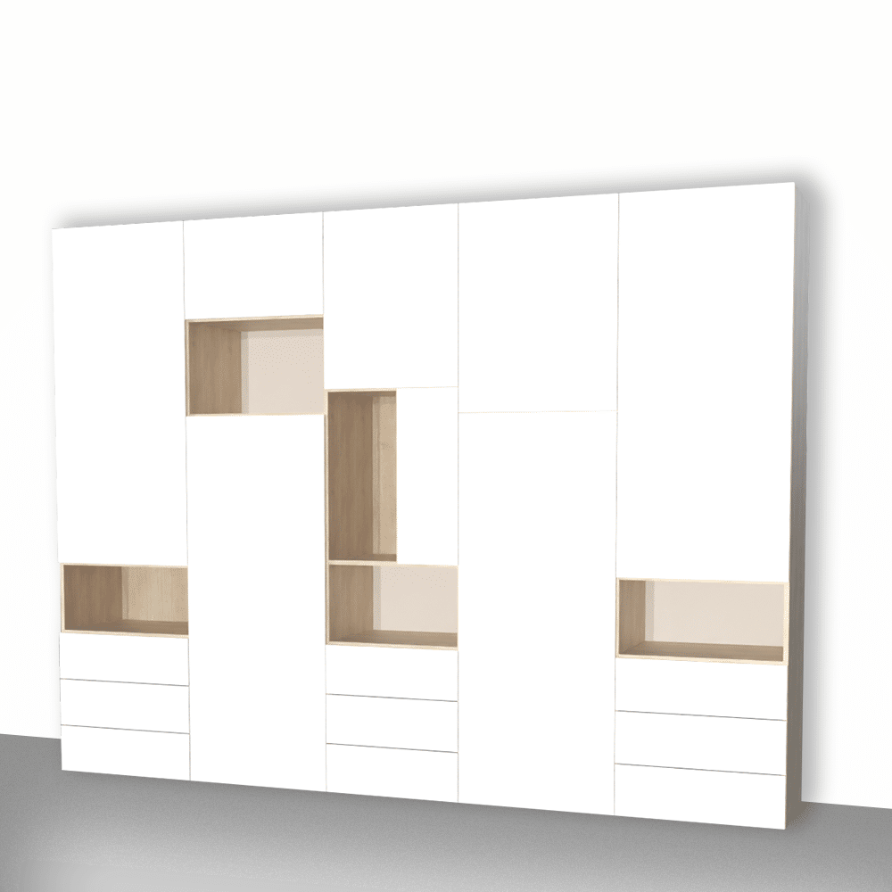 grande armoire de rangement blanche